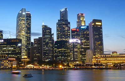 Singapore di notte