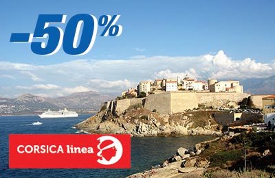 Traghetti per la Corsica -50% sulle partenze estive! Traghetti per la Corsica -50% sulle partenze estive!